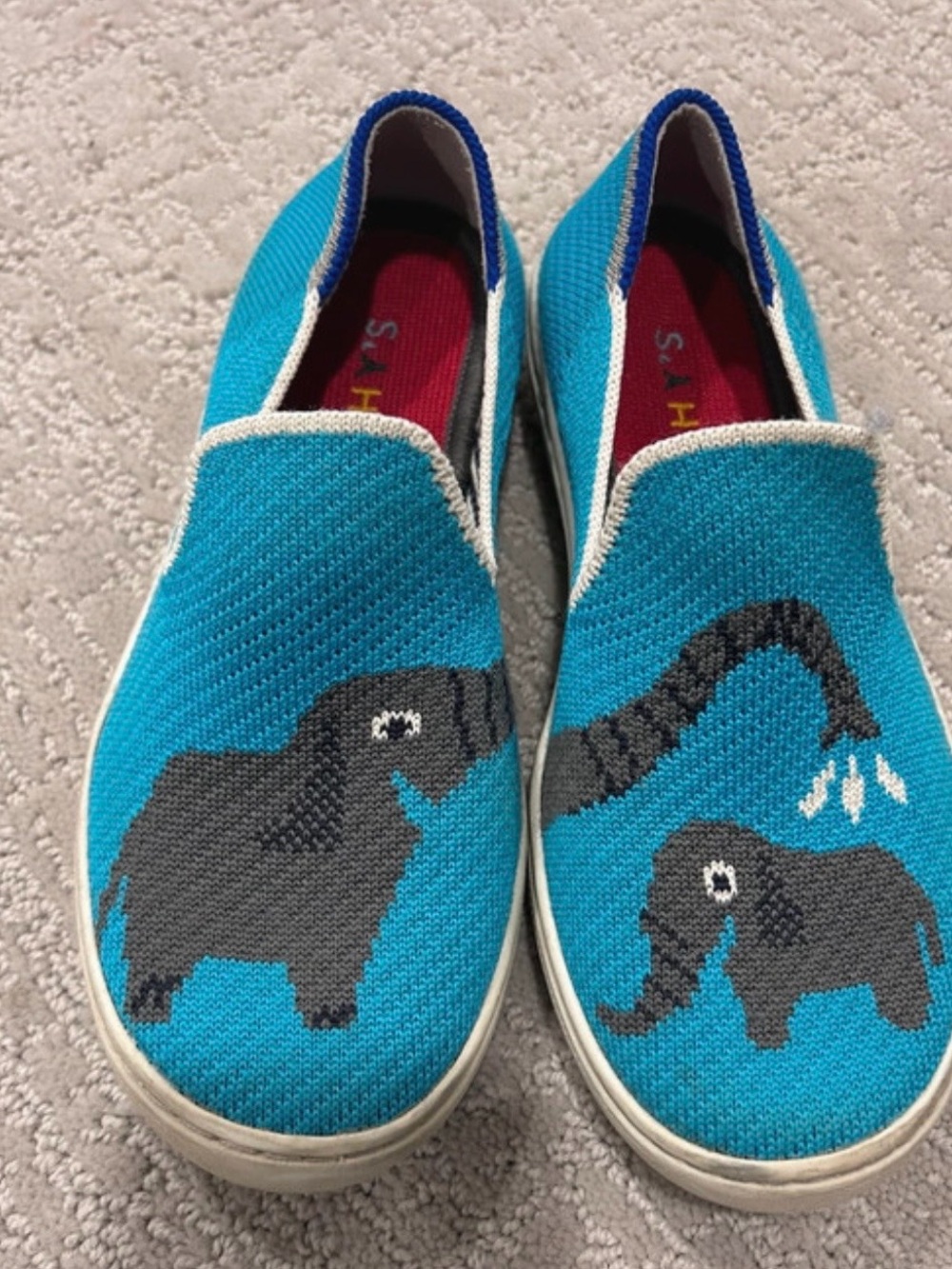 Rothy’s kids elephant shoes